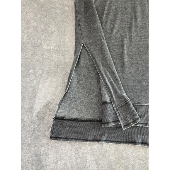 Free People M More Chill Tank Top Gray‎ Sleeveless Layered Hem Side Slits Casual - Picture 5 of 10